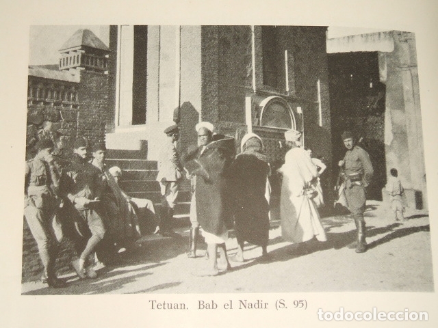 Collecting paper: TETUAN MARRUECOS ESPA&Ntilde;OL BAB EL NADIR ANTIGUA LAMINA HUECOGRABADO 1929