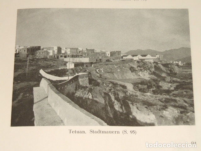 Coleccionismo: TETUAN MARRUECOS ESPA&Ntilde;OL MURALLAS ANTIGUA LAMINA HUECOGRABADO 1929