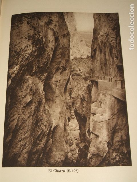 Coleccionismo: MALAGA EL CHORRO ANTIGUA LAMINA HUECOGRABADO 1929