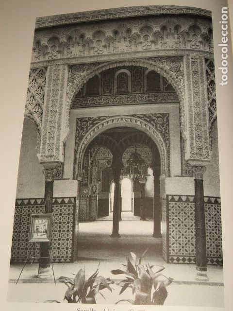 Collecting paper: SEVILLA ALCAZAR ANTIGUA LAMINA HUECOGRABADO 1929