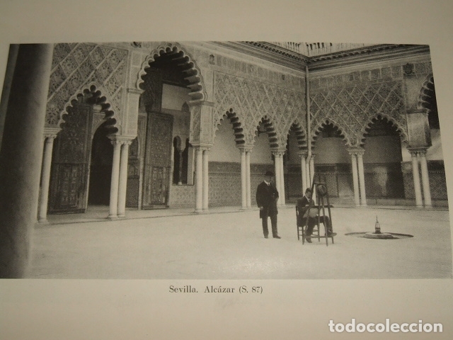 Coleccionismo: SEVILLA ALCAZAR ANTIGUA LAMINA HUECOGRABADO 1929