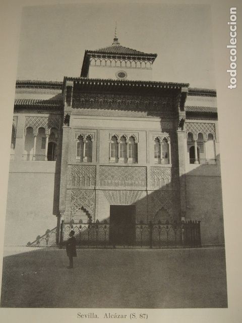 Collezionismo: SEVILLA ALCAZAR ANTIGUA LAMINA HUECOGRABADO 1929