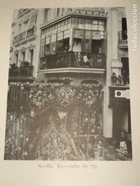 Collecting paper: SEVILLA SEMANA SANTA PROCESION ANTIGUA LAMINA HUECOGRABADO 1929