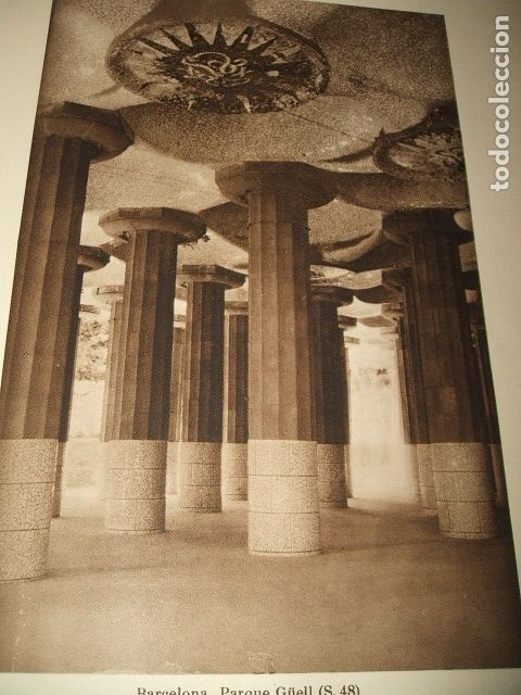 Collezionismo: BARCELONA PARQUE G&Uuml;ELL ANTIGUA LAMINA HUECOGRABADO 1929