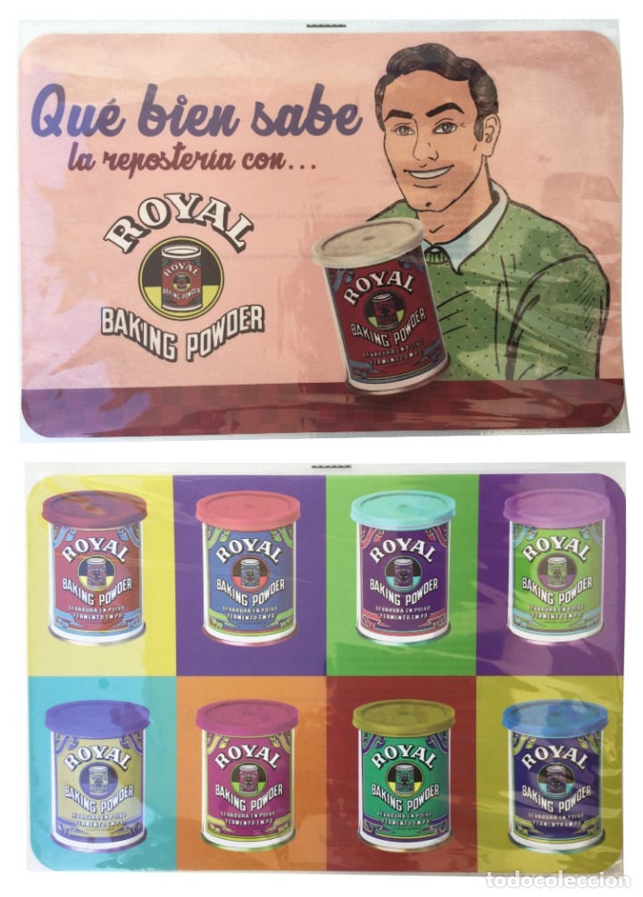 Coleccionismo: Lote 2 manteles Vintage individuales Levadura Royal - Nuevos