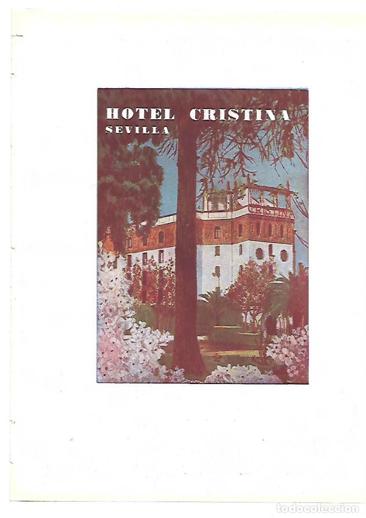 Collectionnisme: A&Ntilde;O 1954 RECORTE PRENSA PUBLICIDAD HOTEL CRISTINA DE SEVILLA