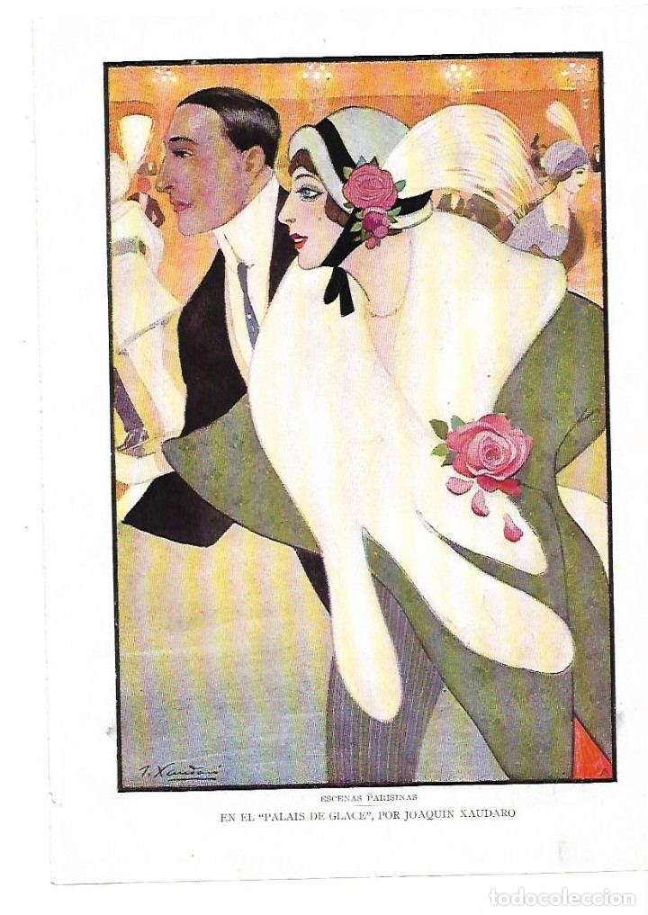 Collectionnisme: A&Ntilde;O 1914 RECORTE PRENSA PINTURA LAMINA REPRODUCCION EN EL PALAIS DE GLACE  DIBUJO JOAQUIN XAUDARO