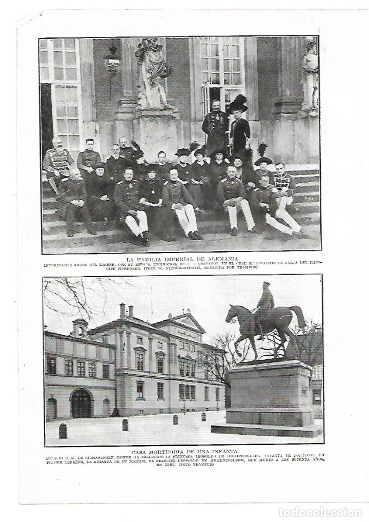 Collecting paper: A&Ntilde;O 1914 RECORTE PRENSA ALEMANIA FOTOGRAFIA DE LA FAMILIA IMPERIAL KAISER