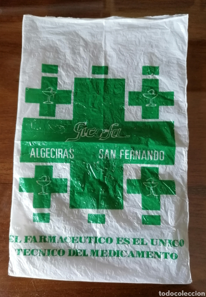Coleccionismo: Bolsa Grupo farmac&eacute;utico GICOFA campo de Gibraltar C&aacute;diz. A&ntilde;os 80 farmacia San Fernando Algeciras