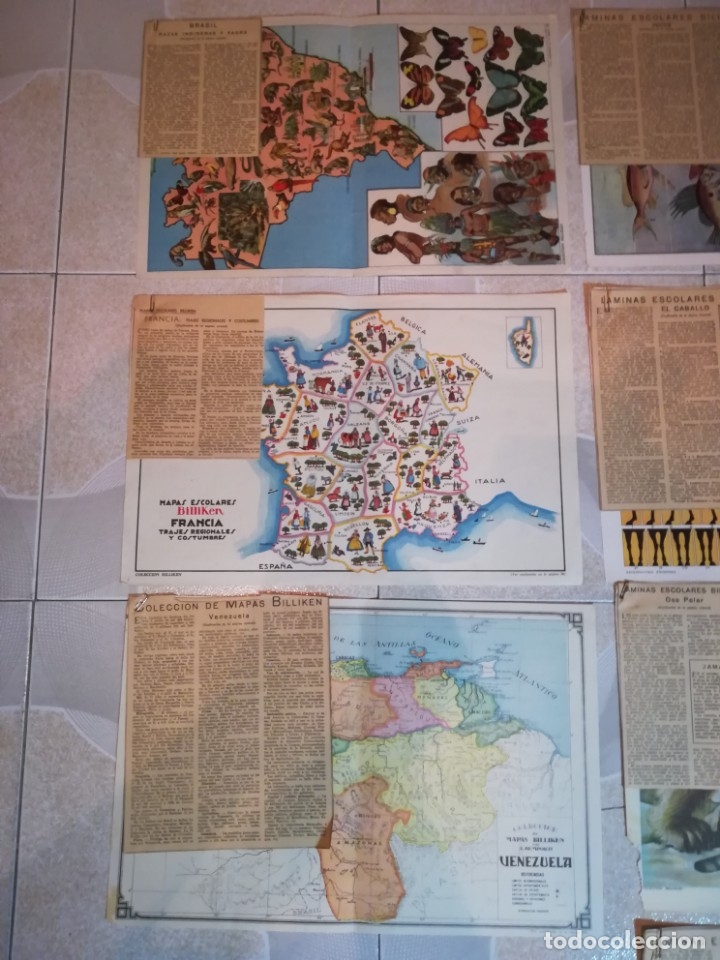 Coleccionismo: MAPAS BILLIKEN, CON RECORTE EXPLICATIVO - Foto 1