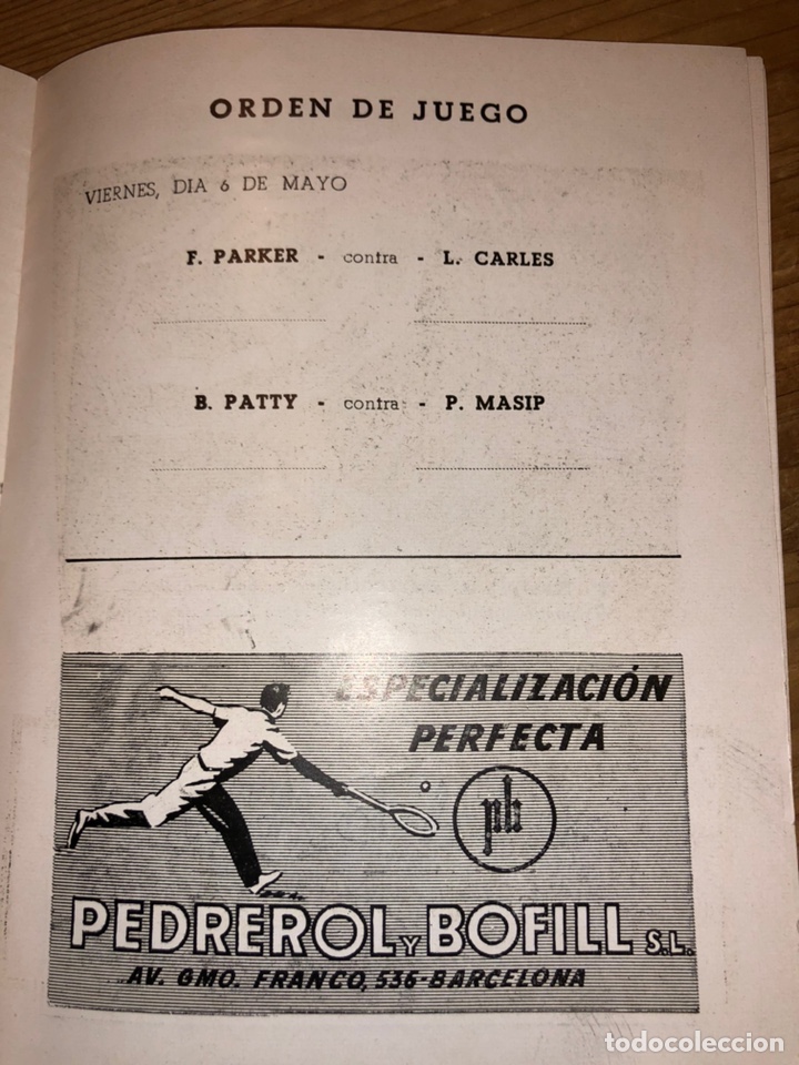 Coleccionismo: Programa encuentro internacional de tenis 1949. RCT Barcelona. - Foto 3