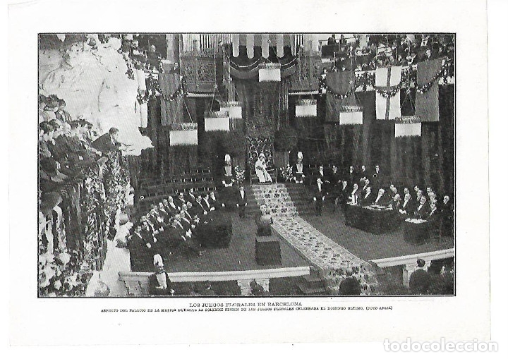Sammelleidenschaft Papier: A&Ntilde;O 1914 RECORTE PRENSA BARCELONA JUEGOS FLORALES JOCS FLORALS PALAU DE LA MUSICA