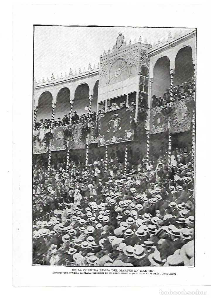 Collezionismo: A&Ntilde;O 1914 RECORTE PRENSA MADRID CORRIDA REGIA DE TOROS BENEFICIO CRUZ ROJA RAFAEL GOMEZ GALLO TORERO