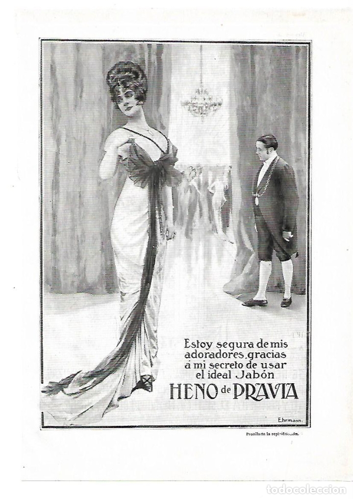 Collecting paper: A&Ntilde;O 1914 RECORTE PRENSA PUBLICIDAD PASTILLA DE JABON HENO DE PRAVIA