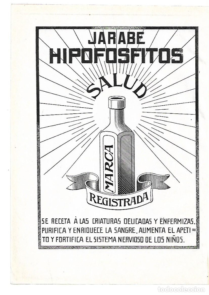 Collectionnisme: A&Ntilde;O 1914 RECORTE PRENSA PUBLICIDAD JARABE HIPOFOSFITOS SALUD PRODUCTOS FARMACEUTICOS