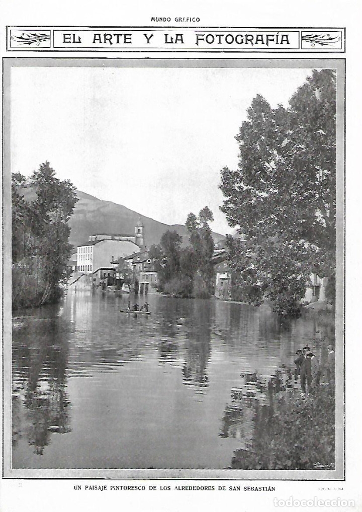 Collectionnisme: A&Ntilde;O 1913 RECORTE PRENSA EL ARTE Y LA FOTOGRAFIA PAISAJE ALREDEDORES SAN SEBASTIAN FOTOGRAFO CAMARA