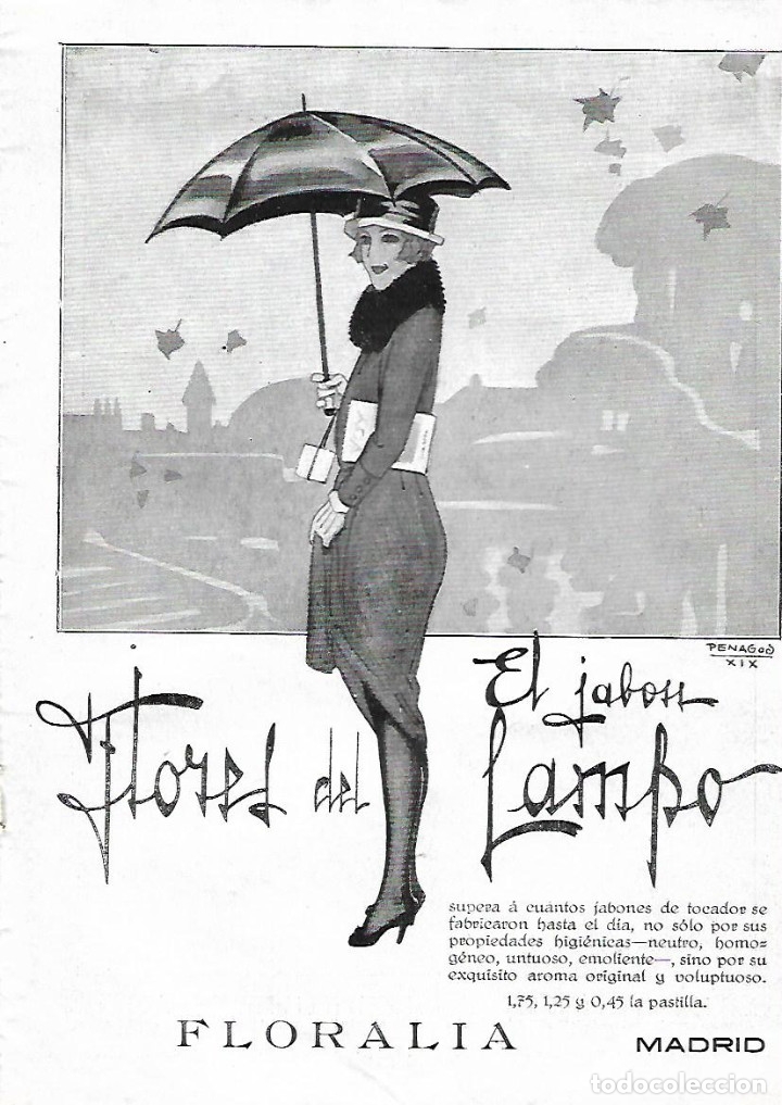 Colecionismo: A&Ntilde;O 1919 RECORTE PRENSA PUBLICIDAD JABON FLORES DEL CAMPO PERFUMERIA FLORALIA