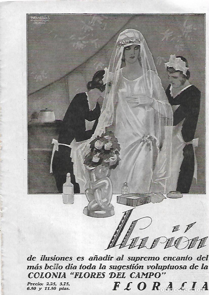 Collectionnisme: A&Ntilde;O 1923 RECORTE PRENSA PUBLICIDAD COLONIA FLORES DEL CAMPO PERFUMERIA FLORALIA