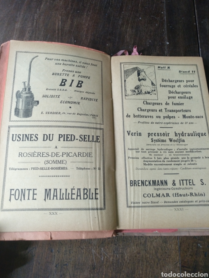 Coleccionismo: 9º salon de la machine agricole. Catálogo oficial 1930. Exposición máquinas agrícolas Versalles - Foto 5 - 176475137