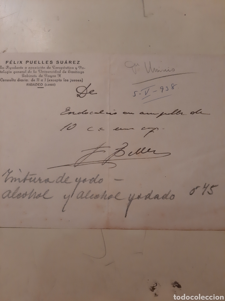 Coleccionismo: Receta Ribadeo Lugo Felix Ouelles Su&aacute;rez