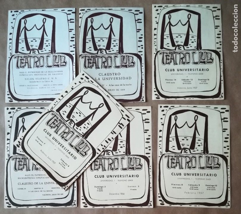 Coleccionismo: 7 PROGRAMAS TEATRO CLUB UNIVERSITARIO 1957 1959