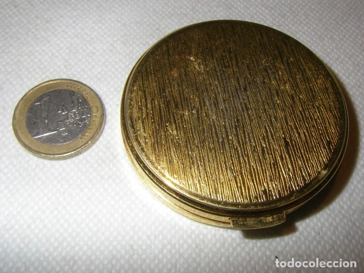 Coleccionismo: Polvera damasquinada, 6 cm de di&aacute;metro - Foto 3