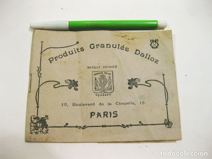 Coleccionismo: Folleto de productos medicinales. Produits Granul&eacute;s Dalloz. Paris.
