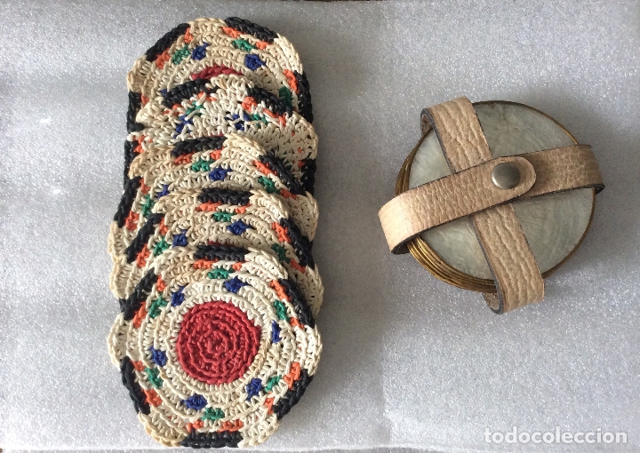 Coleccionismo: Conjunto de posa vasos vintage - Foto 2