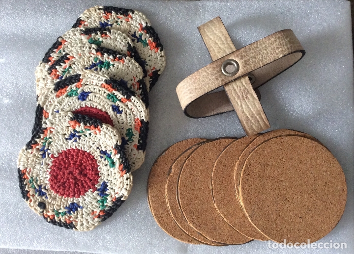 Coleccionismo: Conjunto de posa vasos vintage - Foto 1