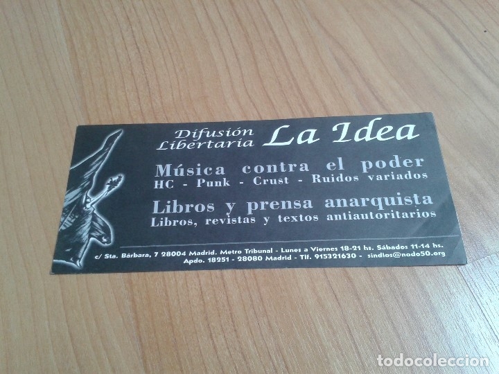 Coleccionismo: Panfleto -- La Idea -- Difusi&oacute;n Libertaria -- Tribunal, Madrid
