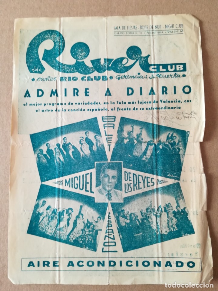 Coleccionismo: PROGRAMA SALA RIO CLUB ADMIRE A RADIO