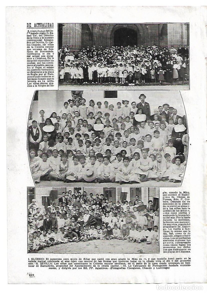 Coleccionismo: A&Ntilde;O 1916 RECORTE PRENSA ELORRIO VIZCAYA FIESTAS CORO MIXTO DE EIBAR