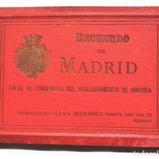 Coleccionismo: RECUERDO DE MADRID EN EL IV CENTENARIO DEL DESCUBRIMIENTO DE AMERICA. 25 LAMINAS.
