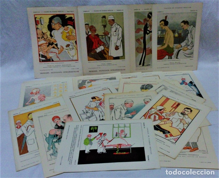 Coleccionismo: LOTE 35 L&Aacute;MINAS GALERIA DE FIGURAS M&Eacute;DICAS.COLECCI&Oacute;N GARCIA PLANDIURA .A&Ntilde;OS 30