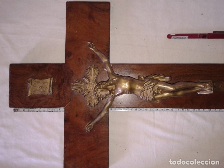 Coleccionismo: Crucifijo de 54 X 32 cm, pes 1,5kg - Foto 4 - 180227986