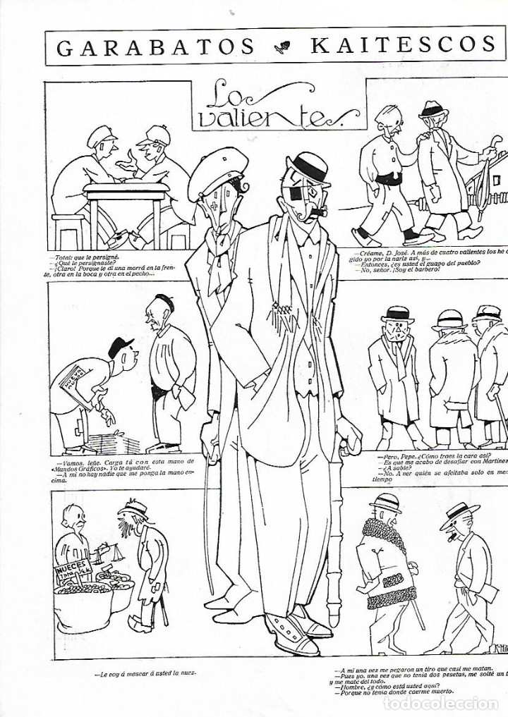 Collezionismo: A&Ntilde;O 1922 RECORTE PRENSA DIBUJO HUMOR COMIC GARABATOS KAITESCOS K HITO