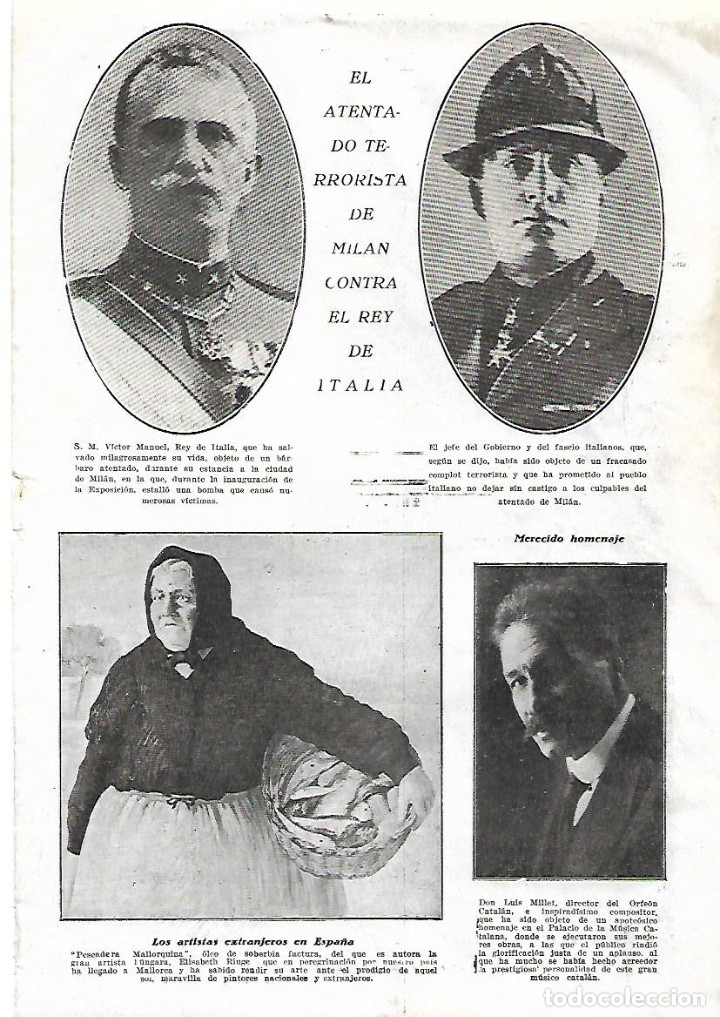 Coleccionismo: A&Ntilde;O 1928 RECORTE PRENSA PINTURA PESCADERA MALLORQUINA MALLORCA ELISABETH RIUGE