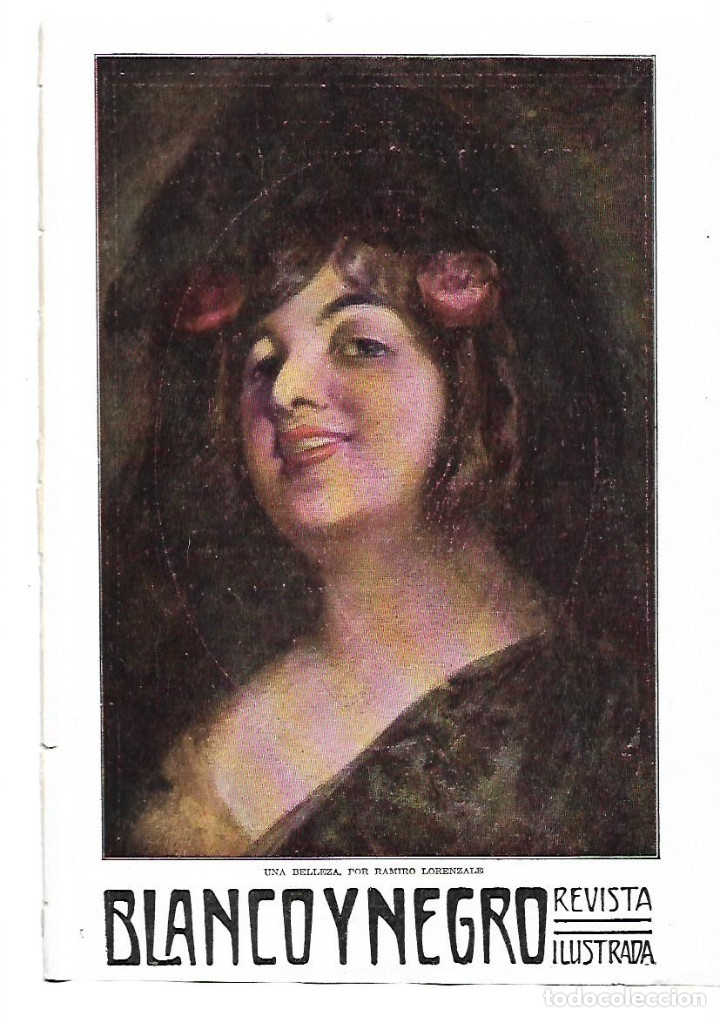 Colecionismo: A&Ntilde;O 1914 RECORTE PRENSA PINTURA LAMINA DIBUJO REPRODUCCION UNA BELLEZA POR RAMIRO LORENZALE
