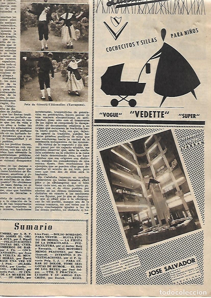 Collectionnisme: A&Ntilde;O 1958 RECORTE PRENSA PUBLICIDAD JOSE SALVADOR BCNA ALMACEN ILUMINACION INSTALCIONES INDUSTRIALES