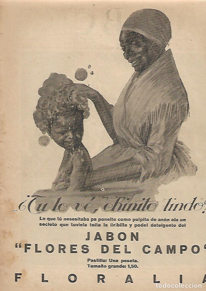 Collecting paper: A&Ntilde;O 1924 RECORTE PRENSA PUBLICIDAD JABON FLORES DEL CAMPO PERFUMERIA FLORALIA