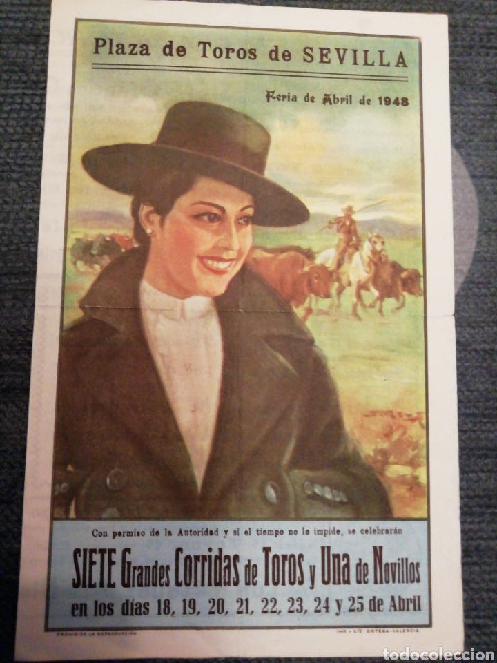 Coleccionismo: Programa Feria de Abril Sevilla 1948 - Foto 1