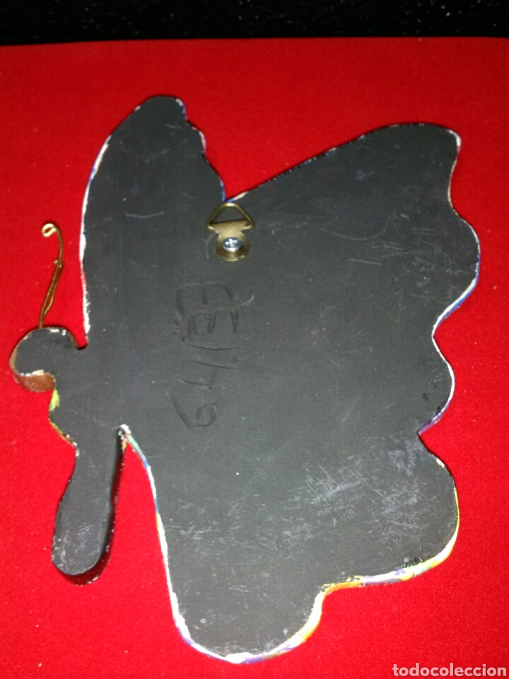 Coleccionismo: MARIPOSA DE LA SUERTE. TALLADA MADERA. - Foto 3