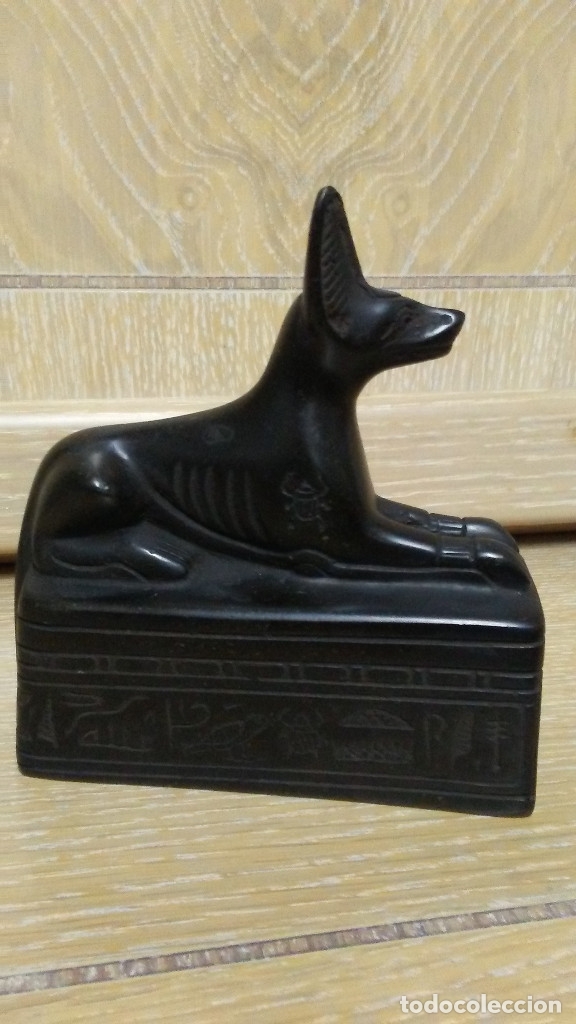 Coleccionismo: FIGURA EGIPCIA PERRO ANUBIS - Foto 3