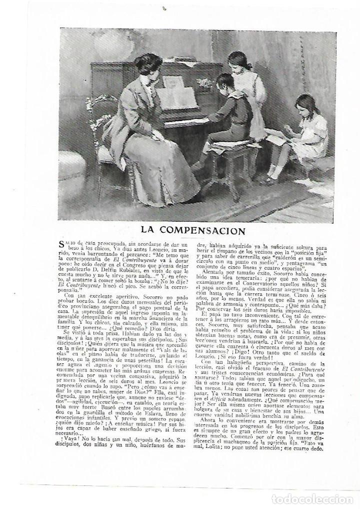 Collezionismo: A&Ntilde;O 1914 RECORTE PRENSA RELATO CORTO LA COMPENSACION POR MARTINEZ OLMEDILLA DIBUJO REGIDOR