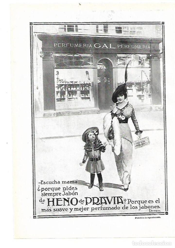 Collezionismo: A&Ntilde;O 1914 RECORTE PRENSA PUBLICIDAD PASTILLA JABON HENO DE PRAVIA PERFUMERIA GAL MADRID