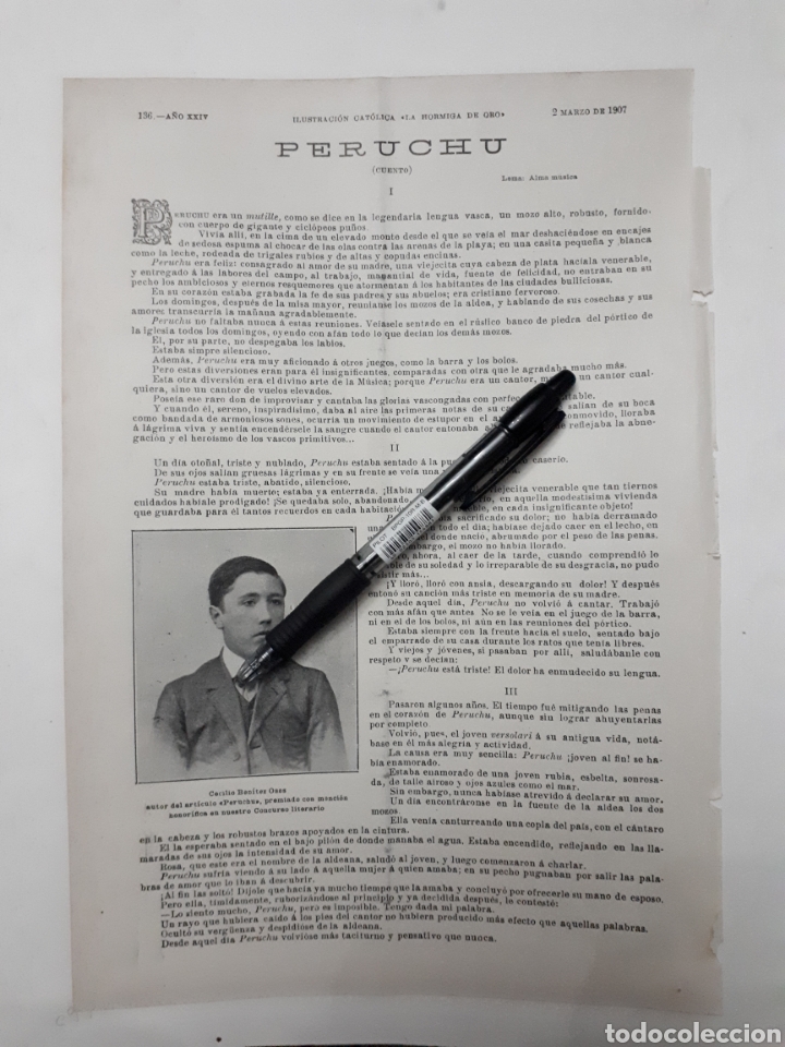 Coleccionismo: PERUCHO (Cuento) publicado en la revista LA HORMIGA DE ORO. 1907