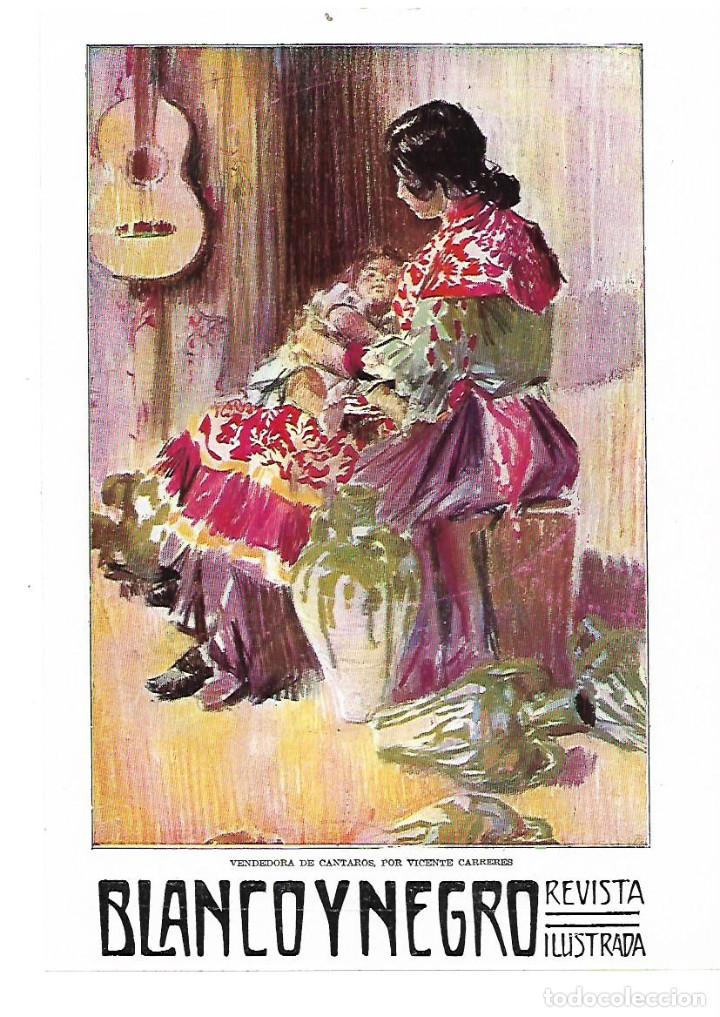 Collezionismo: A&Ntilde;O 1914 RECORTE PRENSA PINTURA LAMINA DIBUJO REPRODUCCION VENDEDORA DE CANTAROS  VICENTE CARRERES