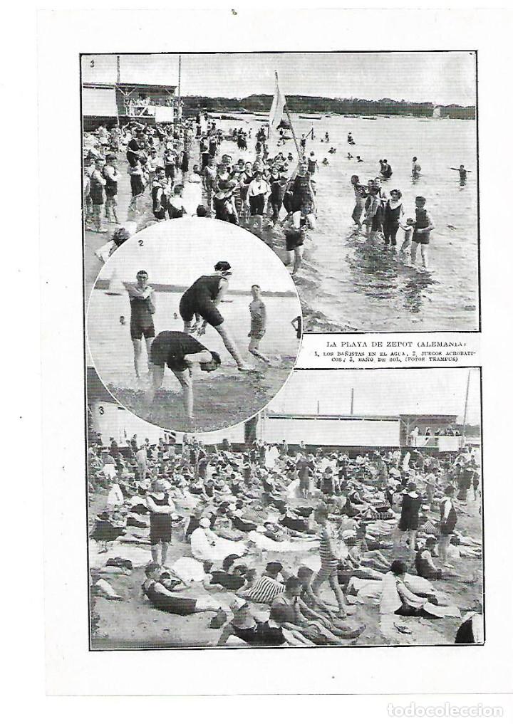 Collezionismo: A&Ntilde;O 1914 RECORTE PRENSA VERANO ALEMANIA LA PLAYA DE ZEPOT BA&Ntilde;ISTAS JUEGOS ACROBATICOS