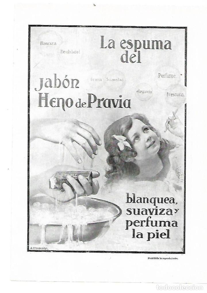 Collezionismo: A&Ntilde;O 1914 RECORTE PRENSA PUBLICIDAD PASTILLA DE JABON HENO DE PRAVIA