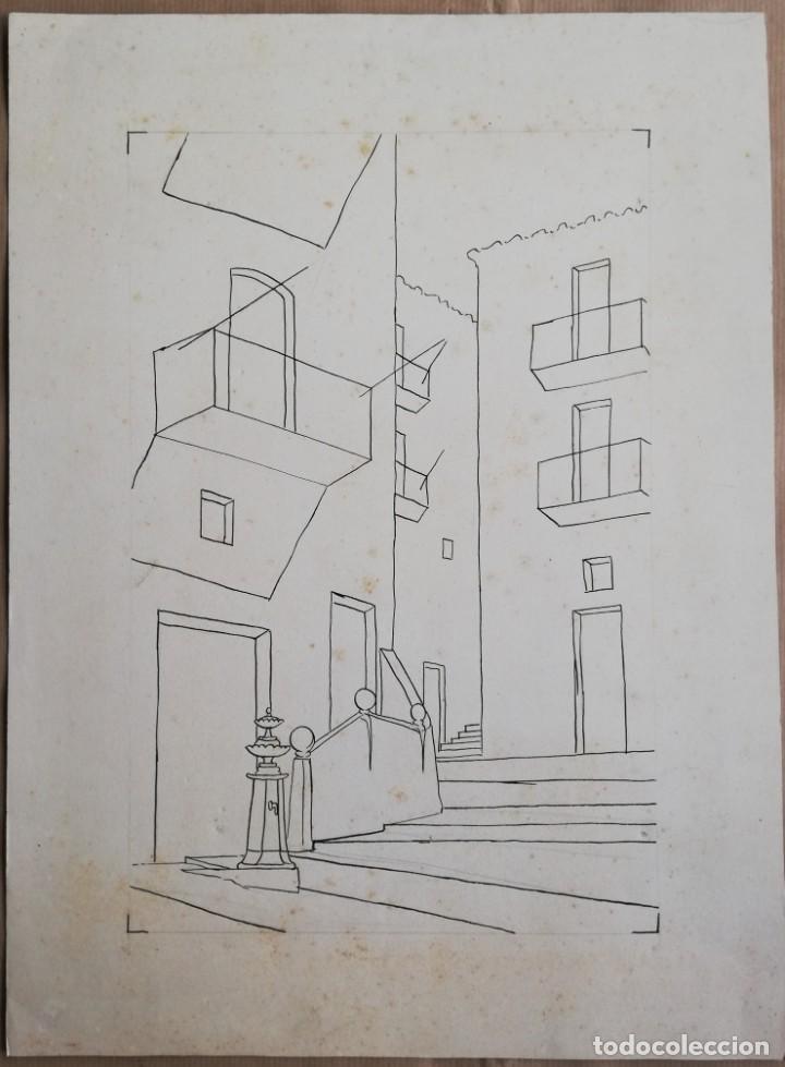 Coleccionismo: CALLE T&Iacute;PICA CON FUENTE - A&Ntilde;OS 70